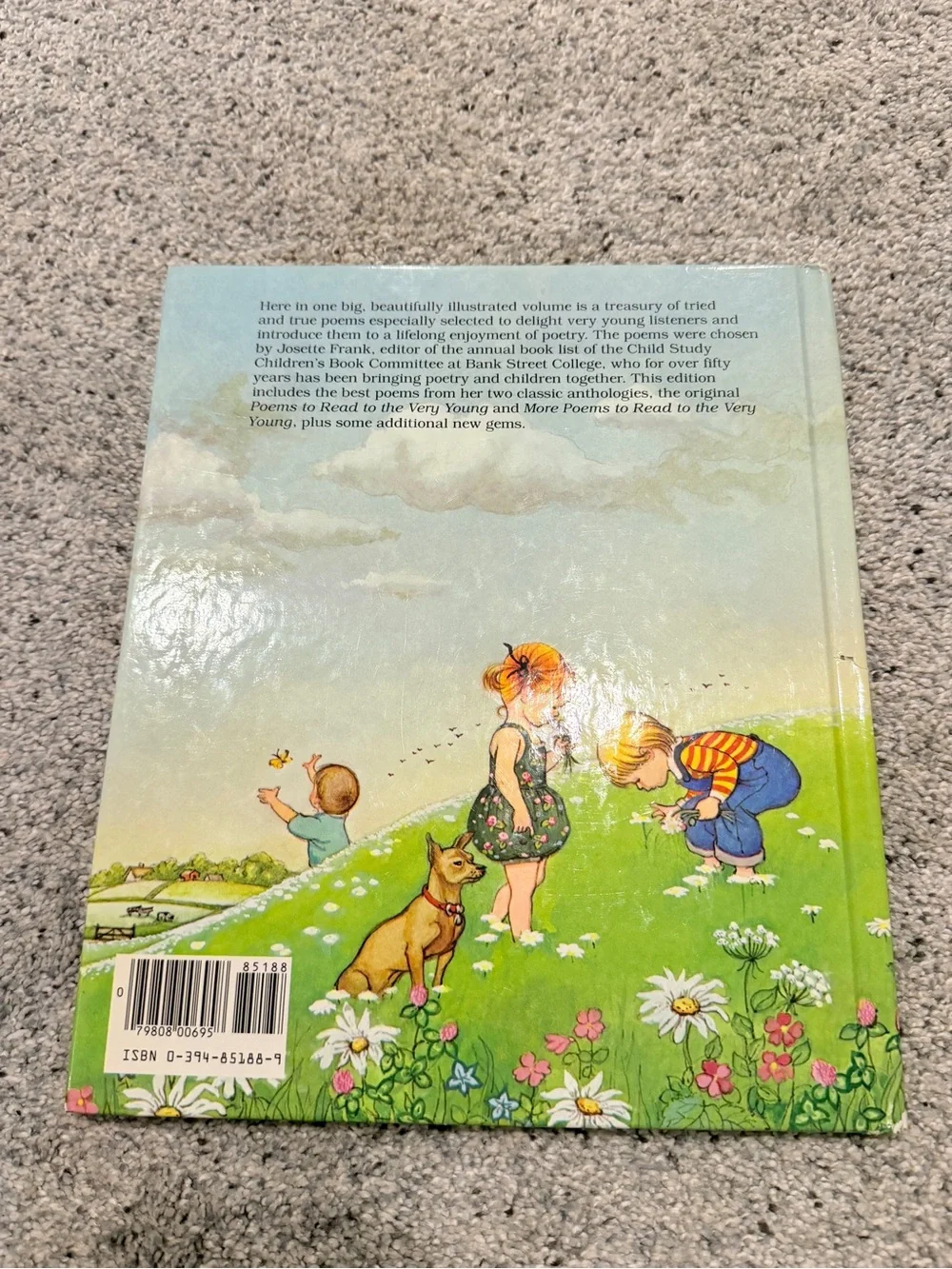 Vintage Kids Poems book Poems to Read to the Very Young Eloise Wilkin hardcover
